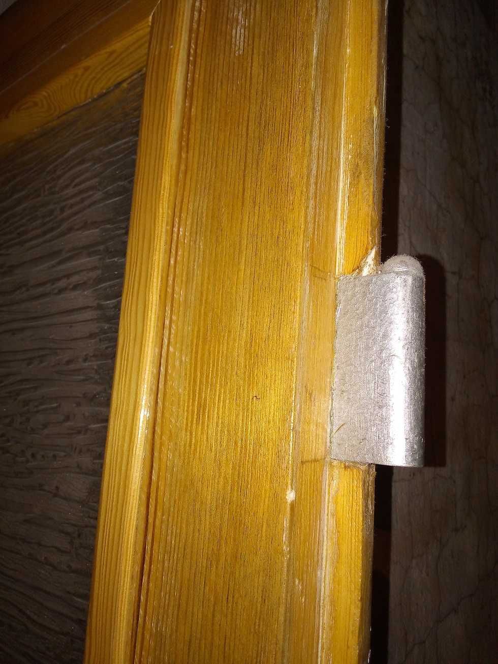 Drzwi drewniane, ręczna robota.
