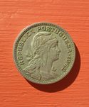 Moeda de 50 centavos, em alpaca, de 1962