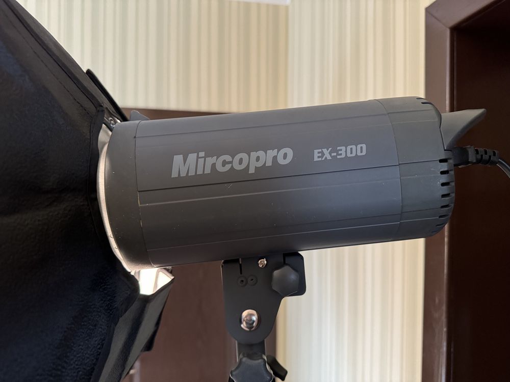 Mircopro ex 300 набор студийного освящения, софтбокс, рефлектор