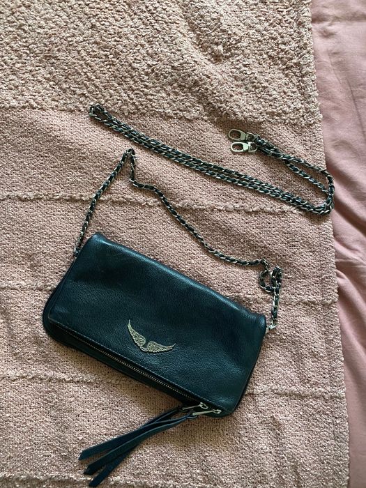 Mala zadig voltaire preta em pele