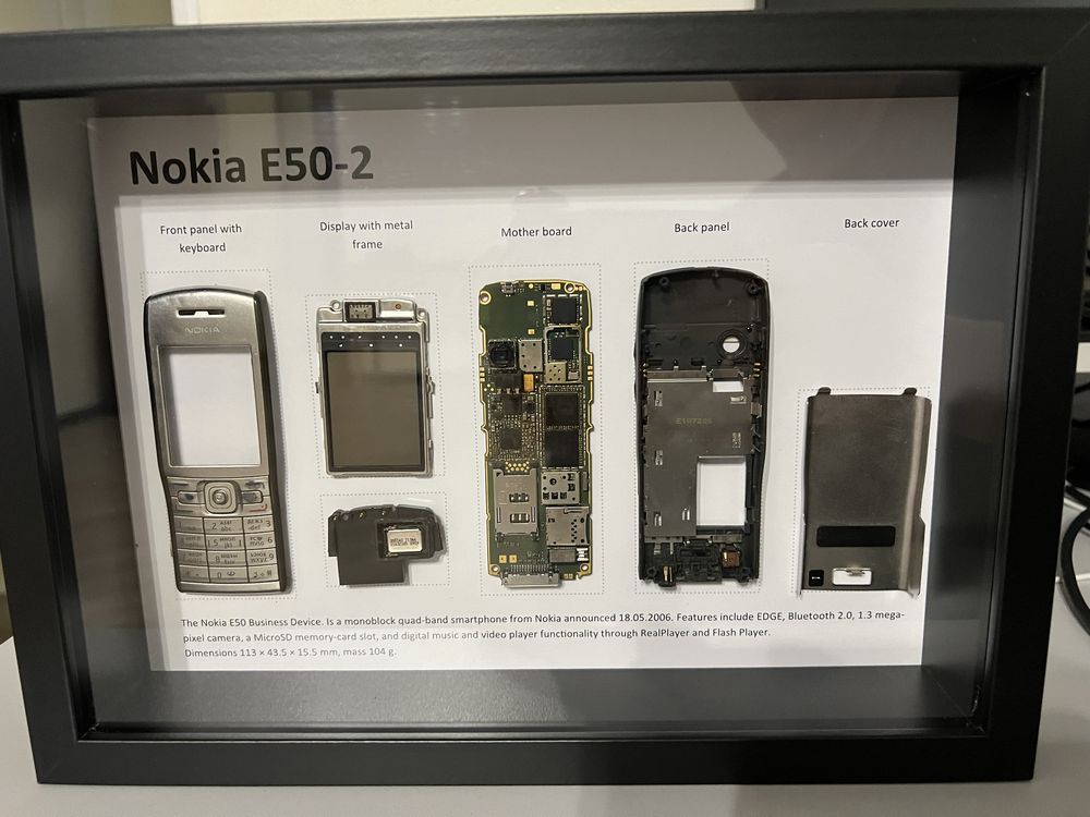Картина з розібраного телефону, композиція, Nokia E50