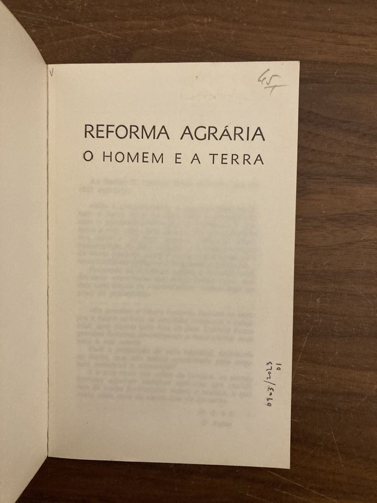 Gonçalo Ribeiro Telles - Reforma Agrária - 1.ª Edição
