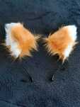 Lisie rude kocie uszka kot lis cosplay nekomimi therian furry
