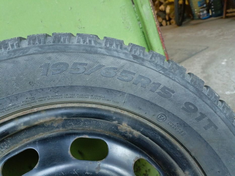 Диски r15 5x100 et38, комплектом с зимней резиной hankok 195 65