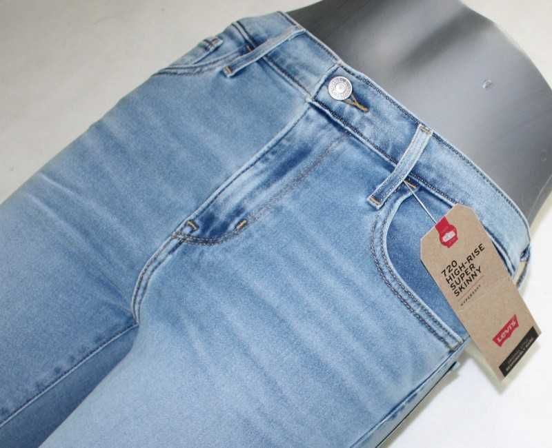 Damskie jeansy Levi's 720 High Rise Super Skinny nowe Levisy - W28/L32