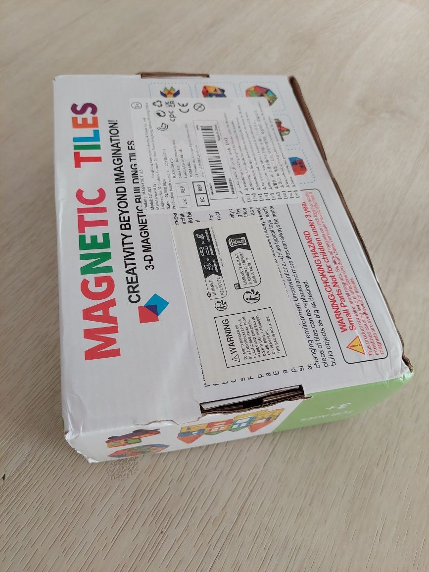 Klocki magnetyczne Magnetic tiles 60el nowe