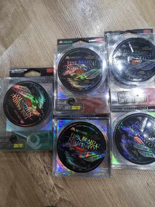 Zestaw plecionka mikado 4 sploty fine braid black