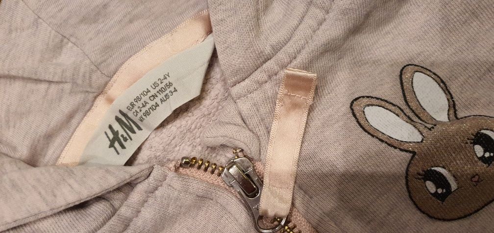 Bluzy 3szt dla dziewczynki firmy H&M rozmiar 98/104