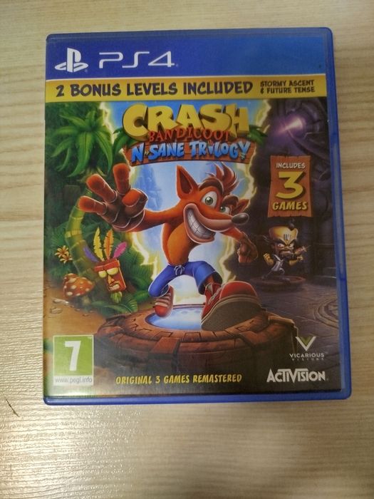 Гра на пс4 Crash bandicoot n. sane trilogy