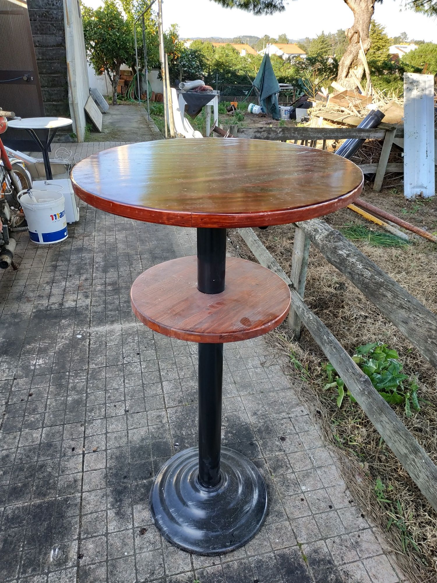 Mesa de bar madeira/ferro