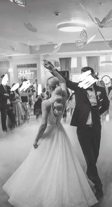 Suknia ślubna brokatowa ciepła biel Violet