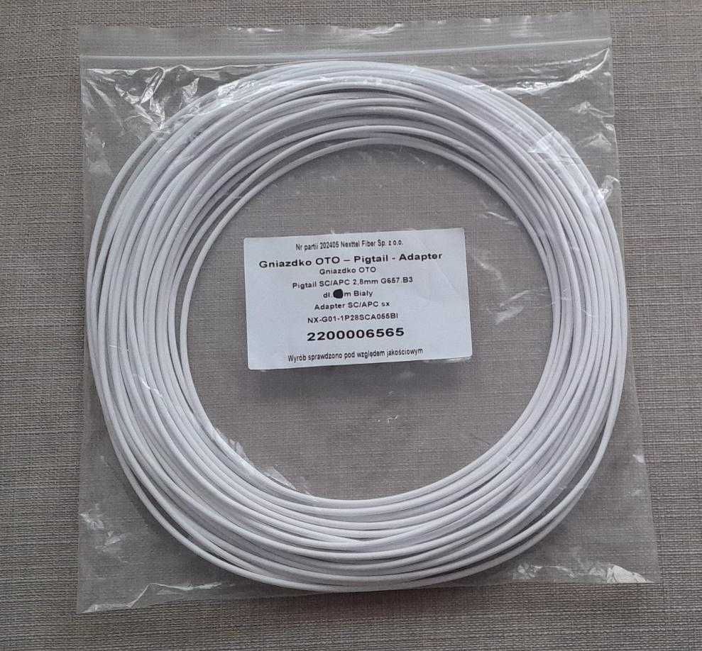 Kabel światłowodowy 25 m Pigtail SC/APC sx 2,8 mm