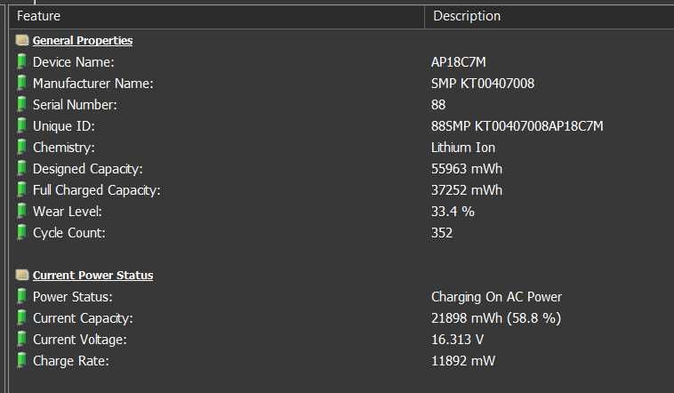 Bateria SMP AP18C7M 56 Wh Acer SWIFT 3 SWIFT 5