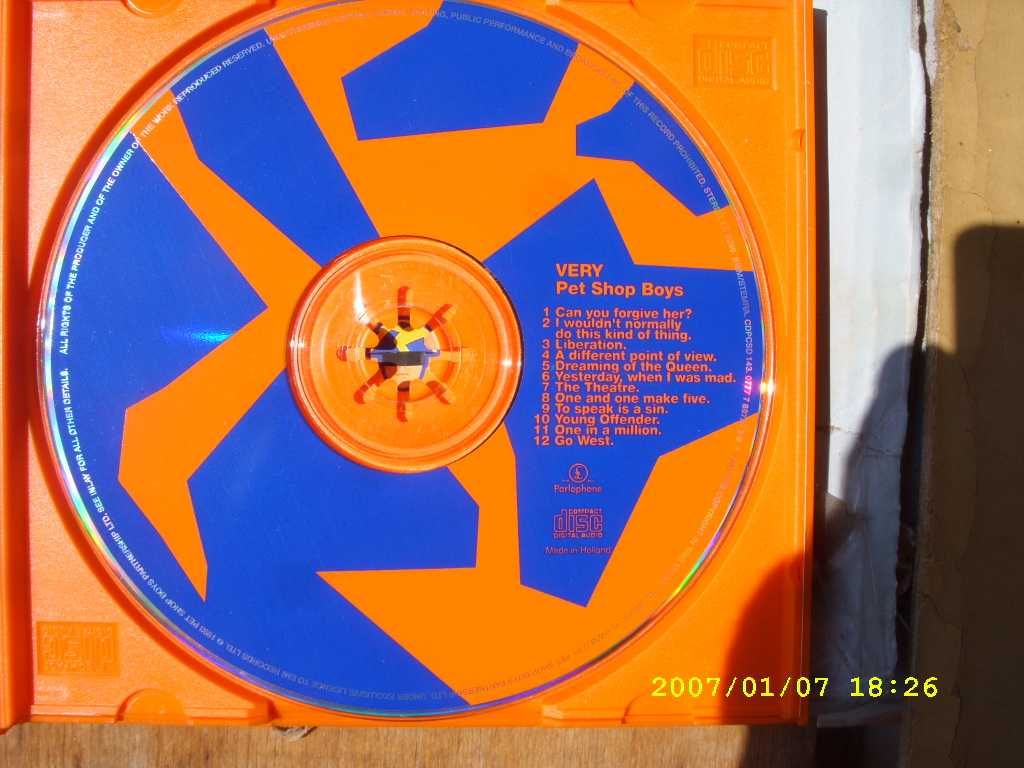71. Plyta CD; Very Pet Shop Boys; -exclusive , 1993 rok.