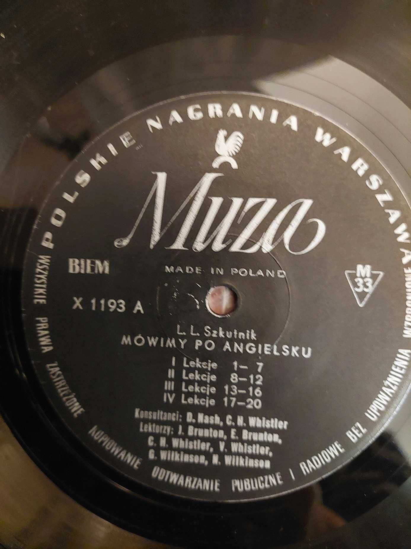 Płyta winylowa /angielski/Mówimy po angielsku /Szkutnik/komplet/winyl