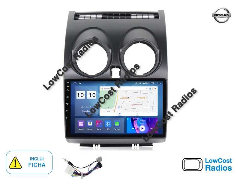 Rádio 2DIN 9" Nissan QASHQAI J10 (2006 a 2014) • Android