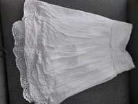 Spódnica biała letnia rozkloszowana z podszewką Orsay r. 40 nowa bez