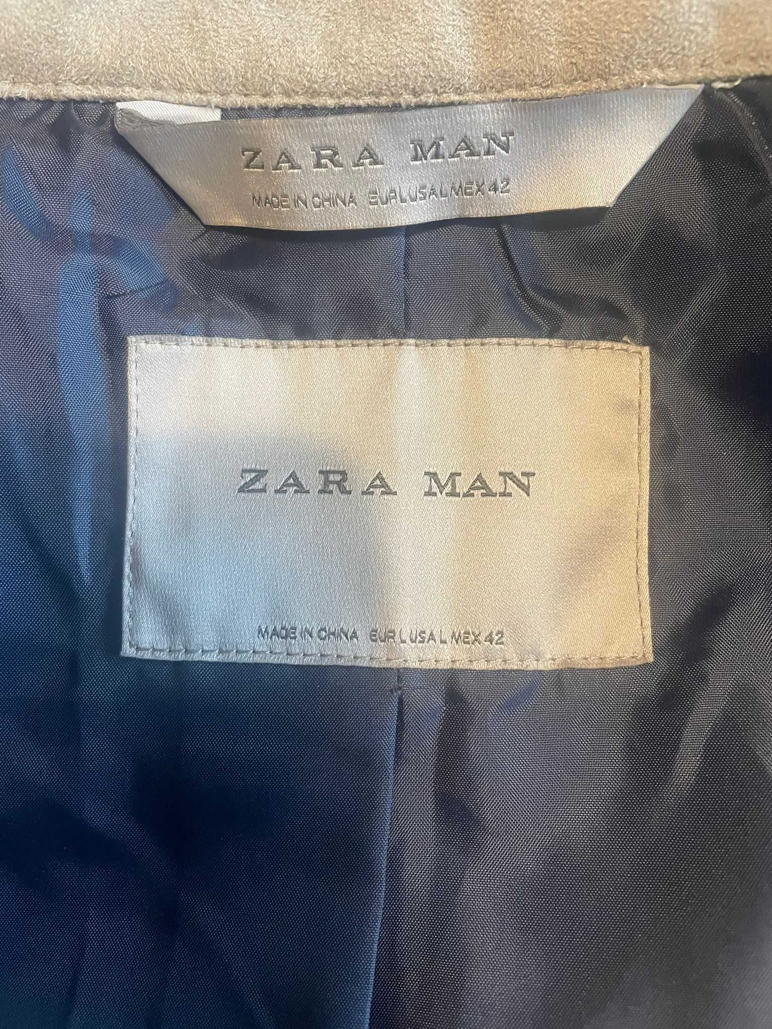 Casaco Cinza rato em Camurça Zara Man