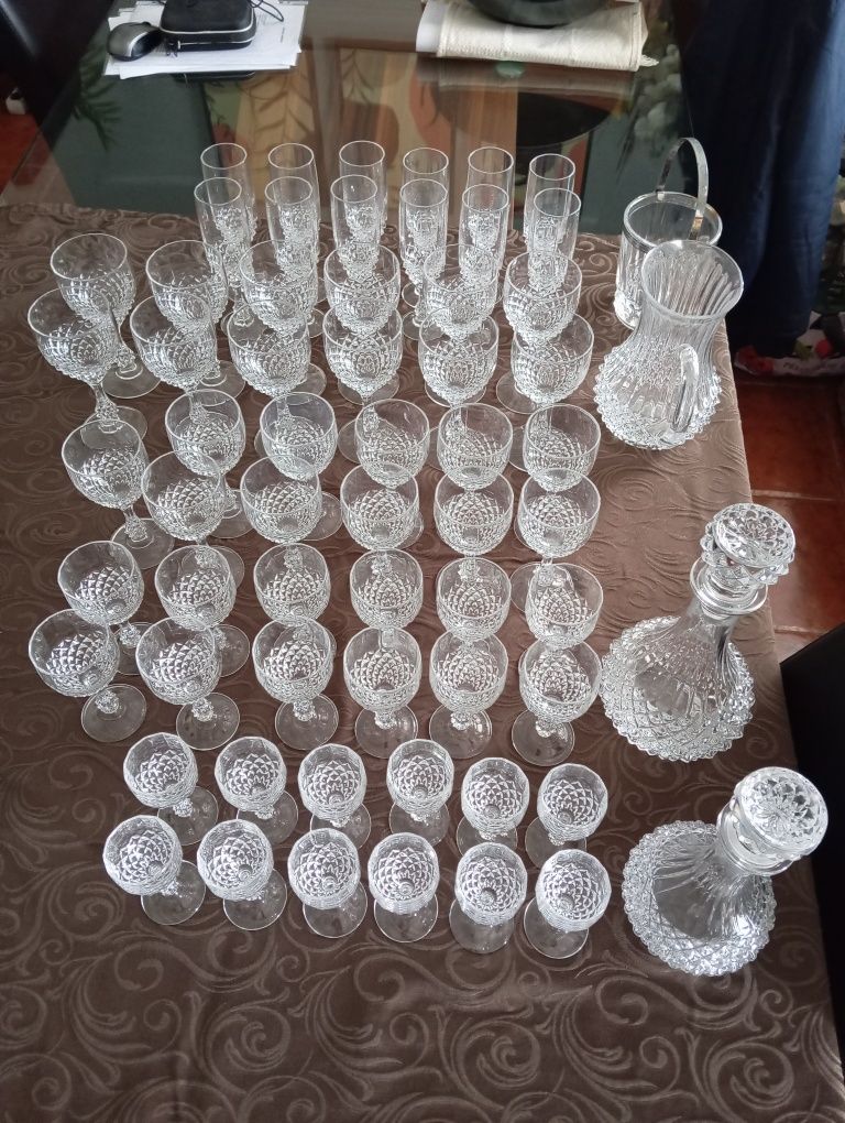 Serviço cristal d'arques anos 80