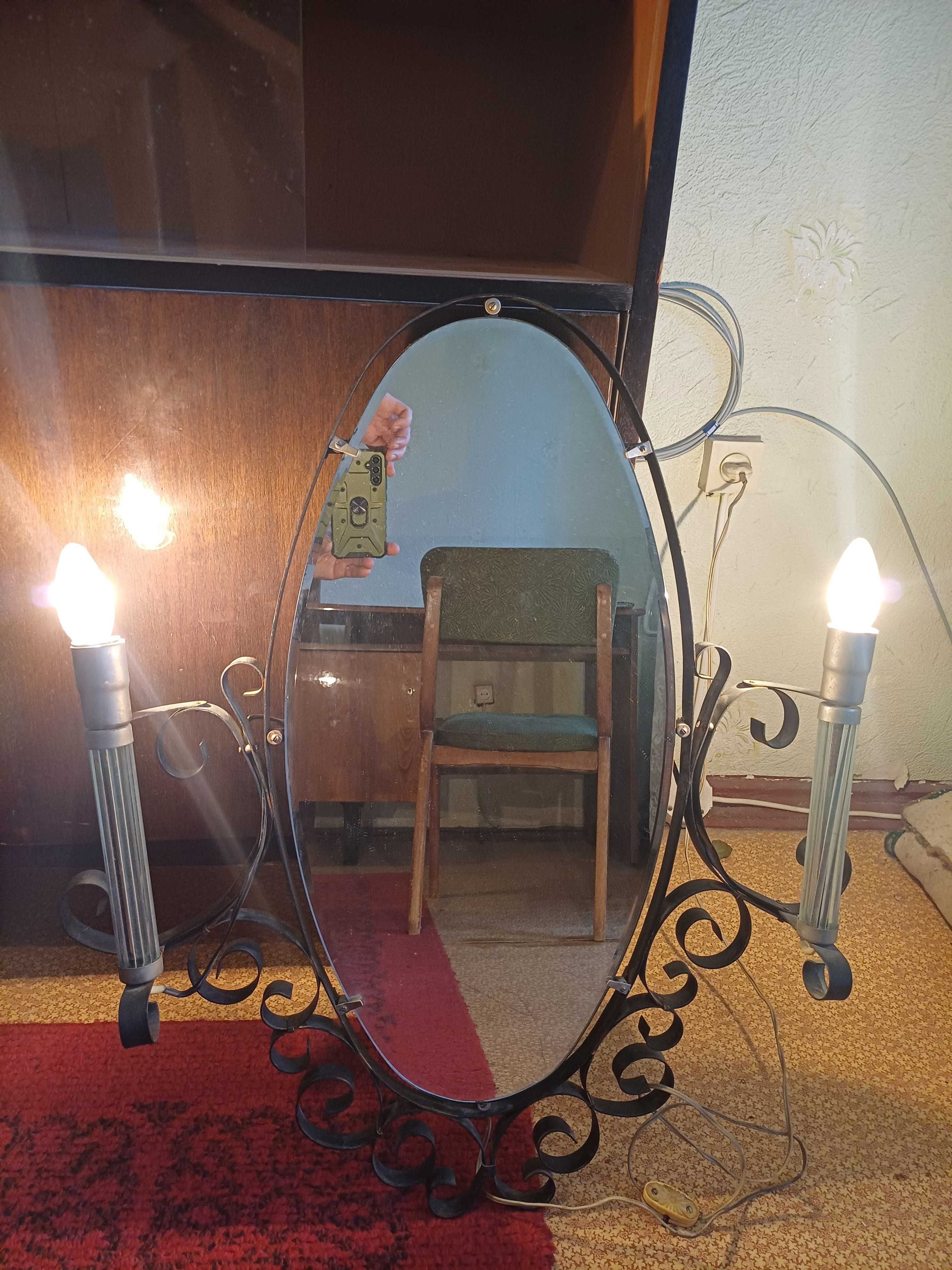 Зеркало с подсветкой овальное СССР