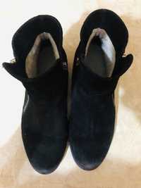 Зимові чобітки з натуральноі замші 37 розмір