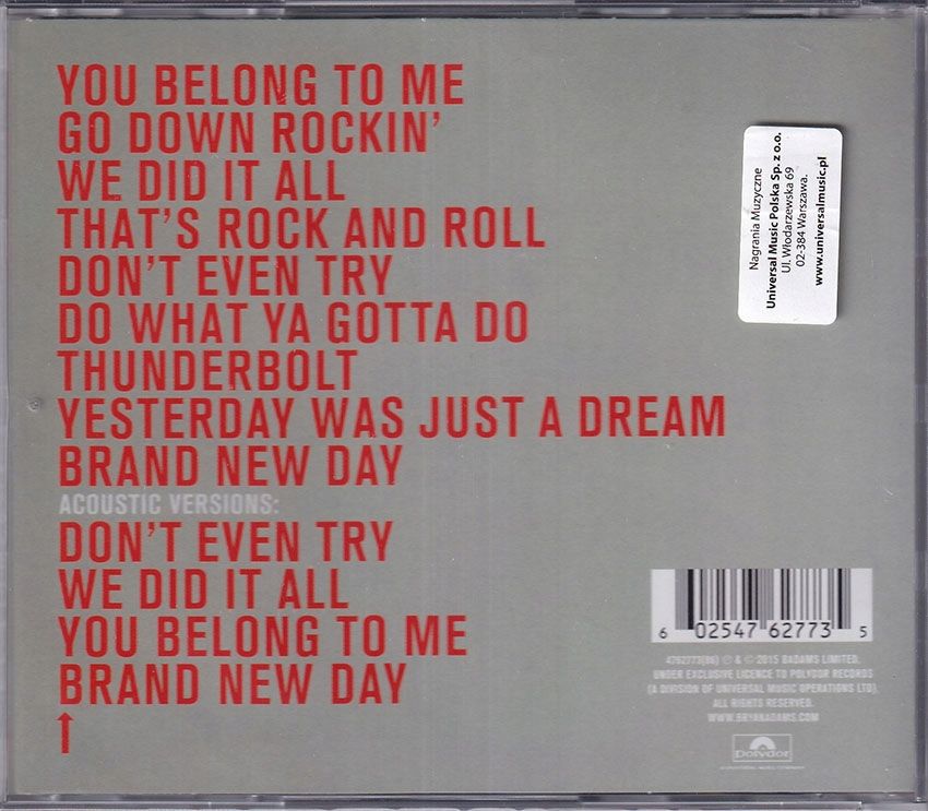 Bryan Adams - Get Up - CD