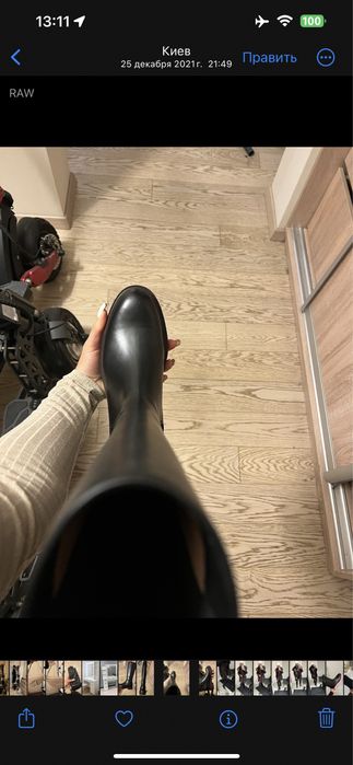 Натуральная кожа ручная работа сапоги до колена Santoni