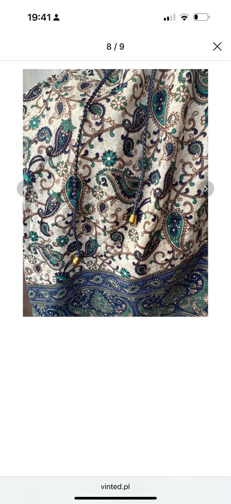 Tunika 100% wiskoza wiazana w pasie one size boho chic