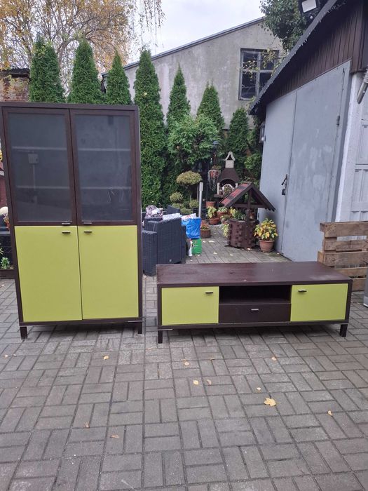 Szafka RTV + Witryna - Transport z Wniesieniem!