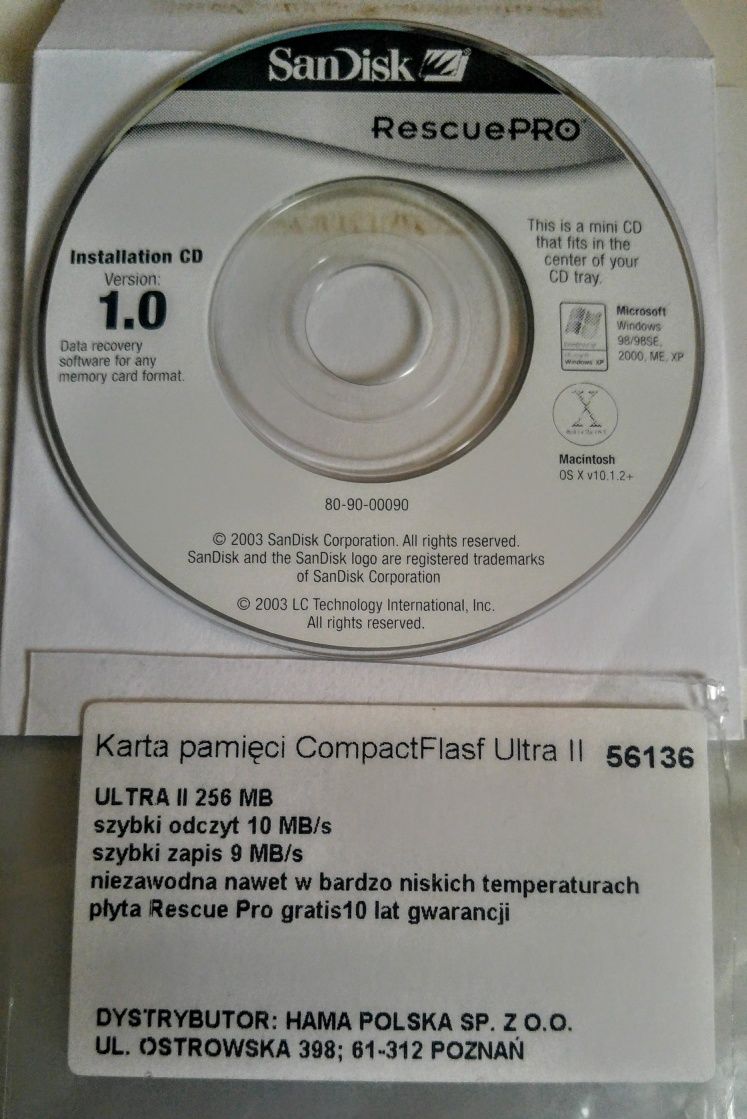 SanDisk Ultra 256 MB CompactFlash