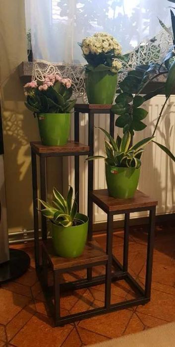 Duży kwietnik pojemny na kwiaty rośliny loft industrialny 68 cm