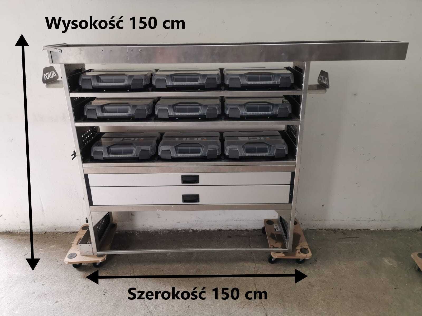 Regał samochodowy serwisowy zabudowa serwisowa warsztatowa ALUCA