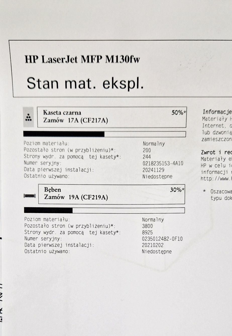 HP LaserJet PRO MFP M130fw drukarka WiFi