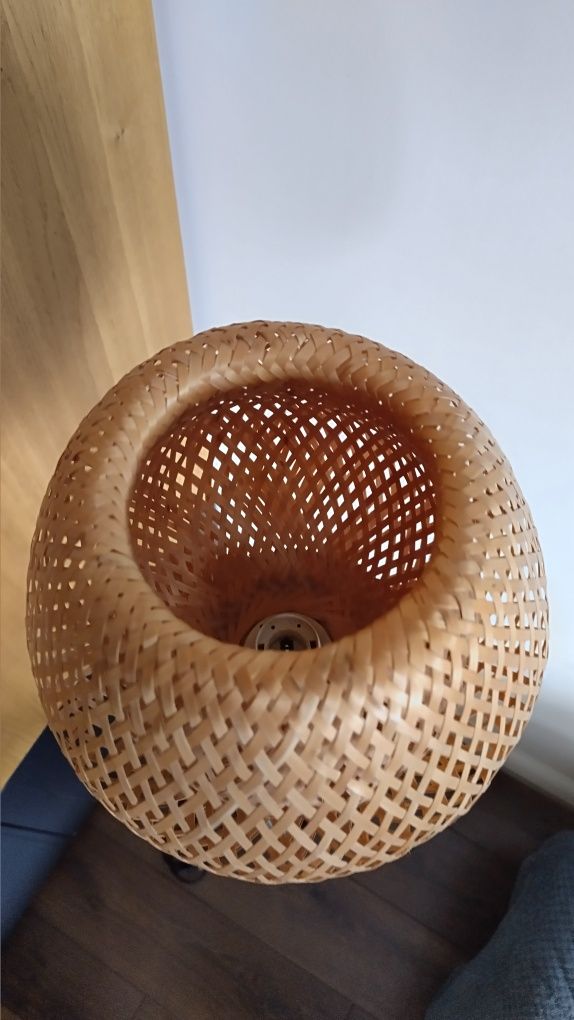 IKEA BOJA - lampa podłogowa bambusowa