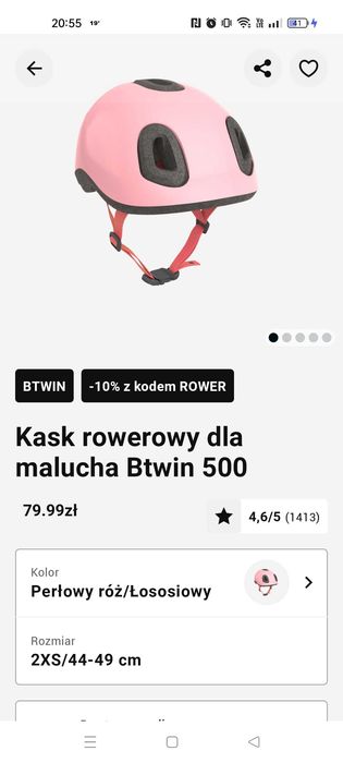 Kask rowerowy dla dziewczynki