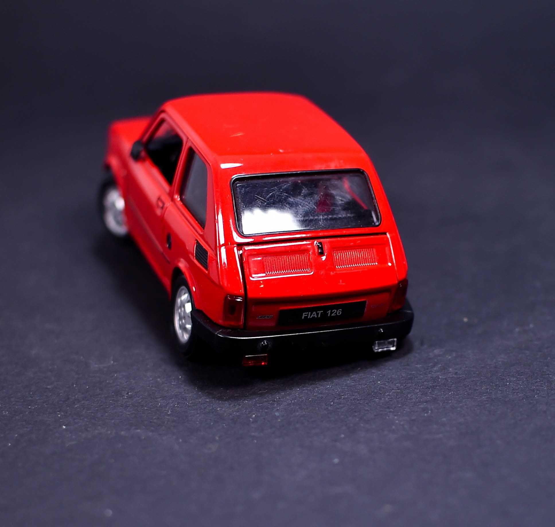 Samochodzik # Welly NO.24066 Fiat 126 (Brak Koła i zderzaka) 1:21