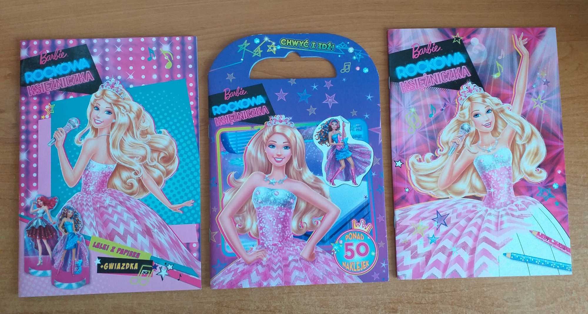 Barbie rockowa księżniczka: łamigłówki, naklejki - 3 zestawy