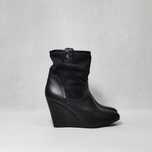 Buty damskie botki czarne wysokie na koturnie 39 26,3 cm BD0218