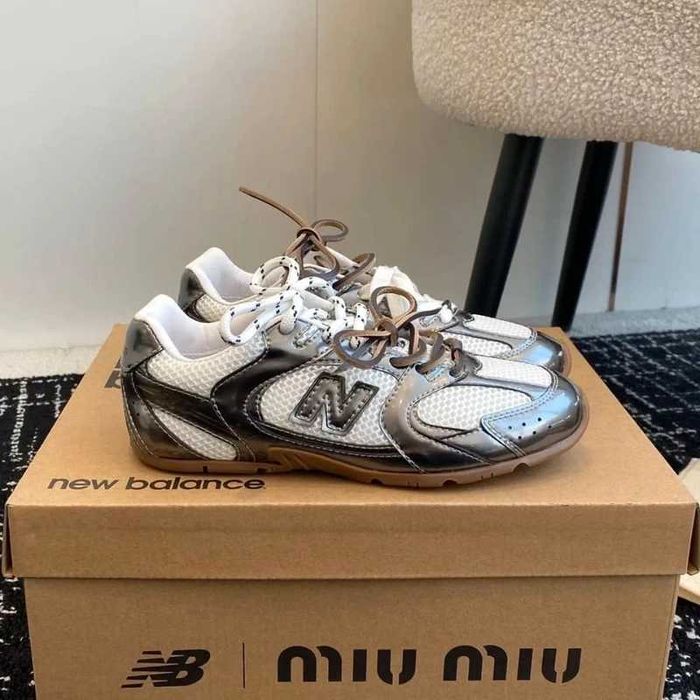 buty Espadryle NewBalancexMiuMiu530SLSrebrny Espadryle R.36