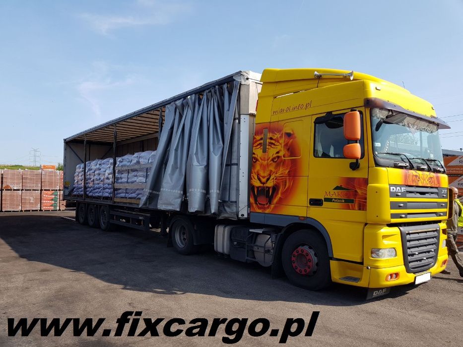 Transport TIR +winda 1-24t ciężarowy firanka 13,6 platforma solo PL+EU