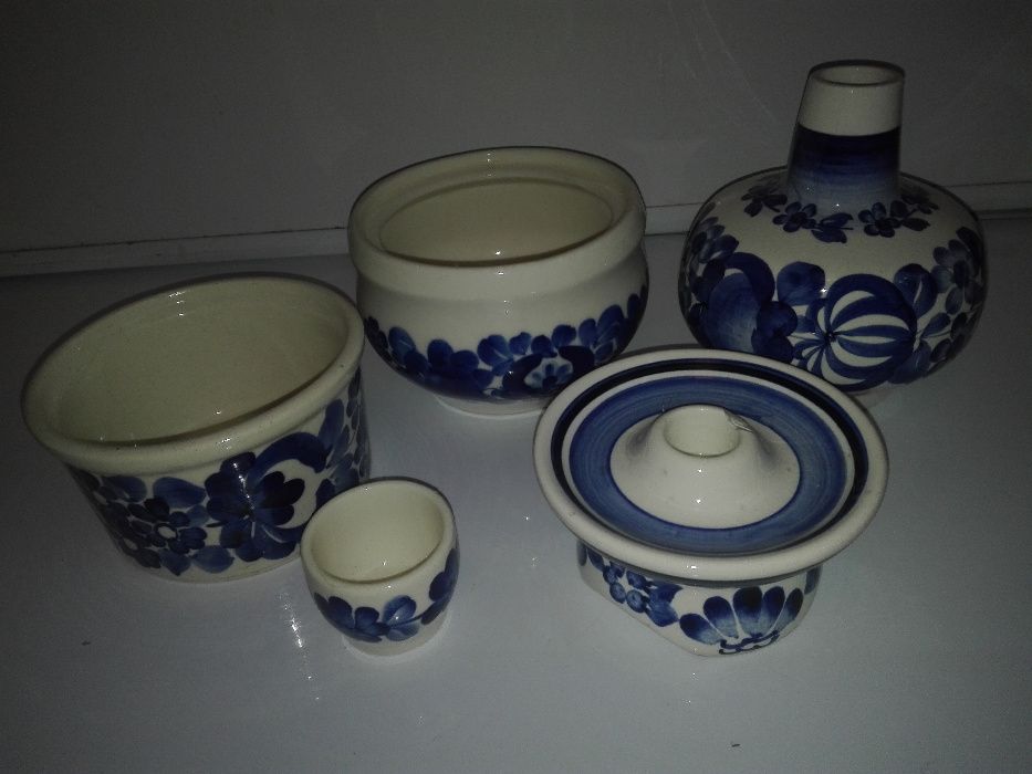 Stara Porcelana-PRL lata 70-zestaw Vintage-ręcznie malowane