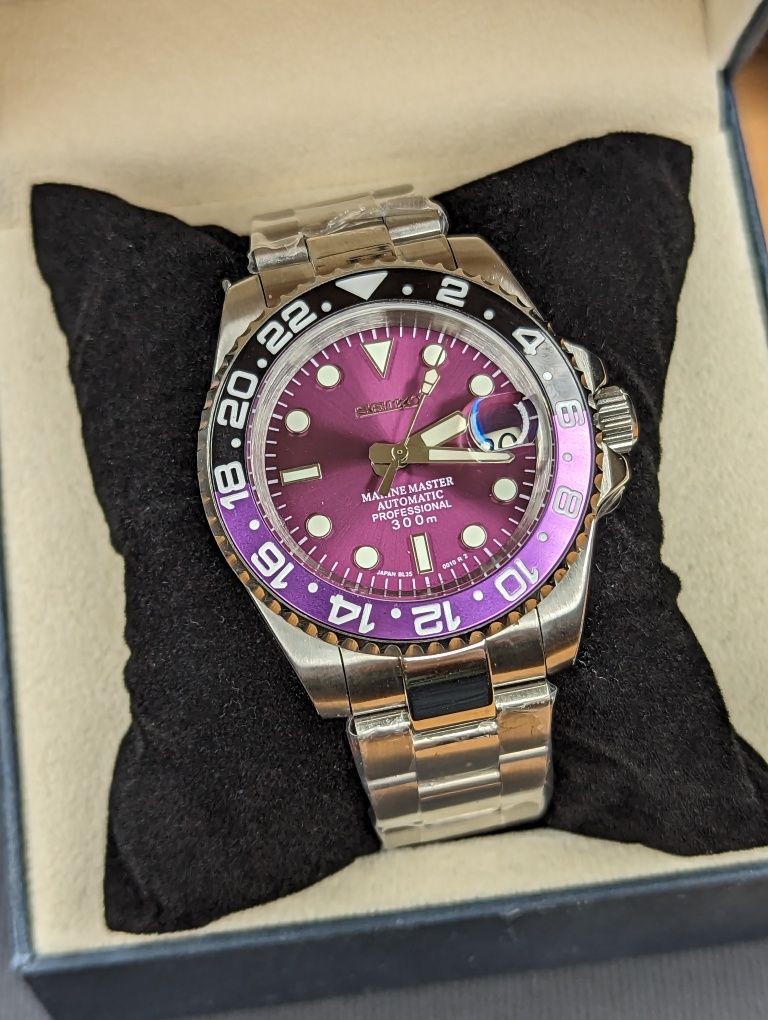 Seiko unicorn vel bakłażan mod piękny fiolet