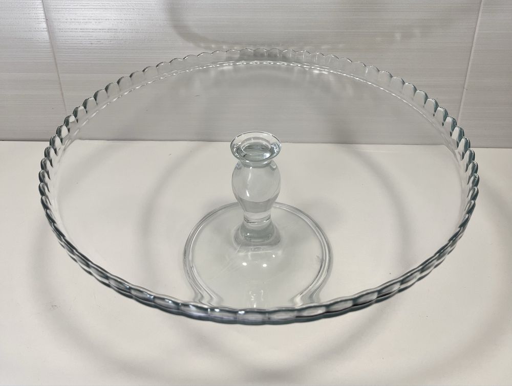 Prato para Bolo com Pé de Vidro 32cm