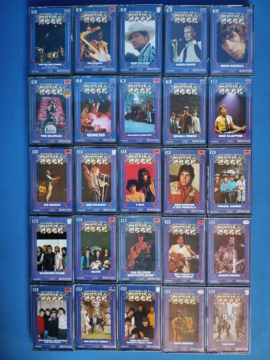 colecção 100 cassetes audio a "História da música Rock"