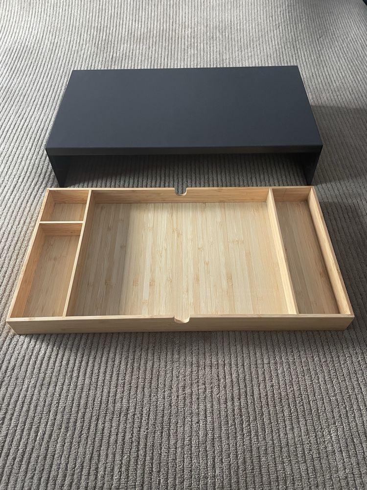 Suporte monitor com gaveta Ikea Elloven
