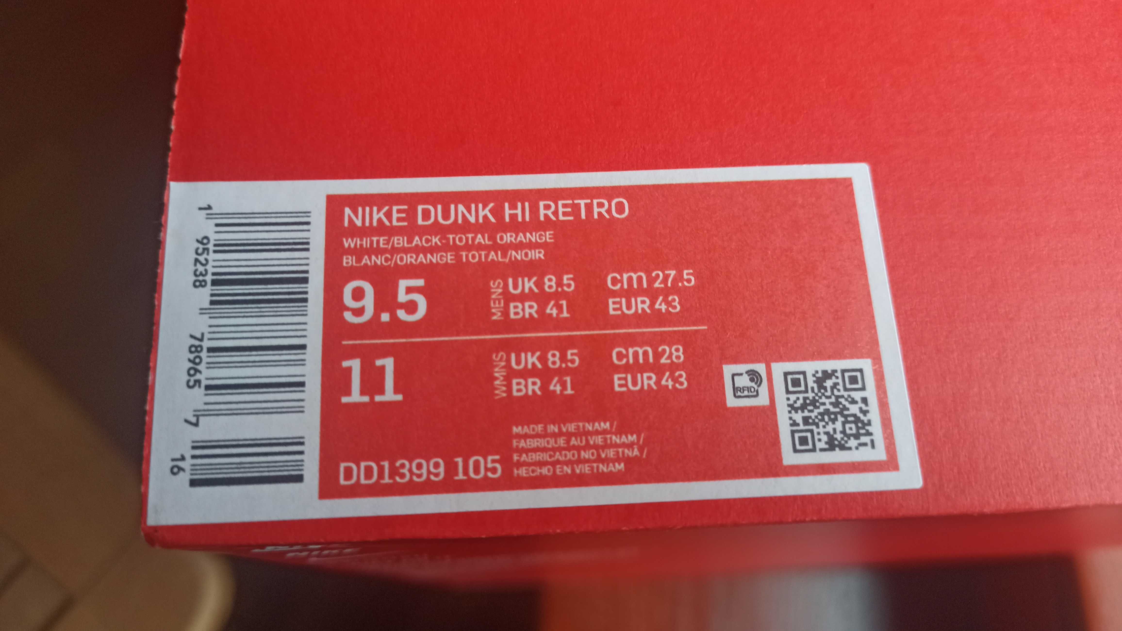 (r. Eur 43) Nike Dunk High Panda Black White Nike DD1399,-105 Jordan 1
