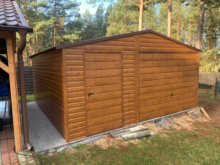 Garaże blaszane drewnopodobne lub w kolorze, producent niskie ceny