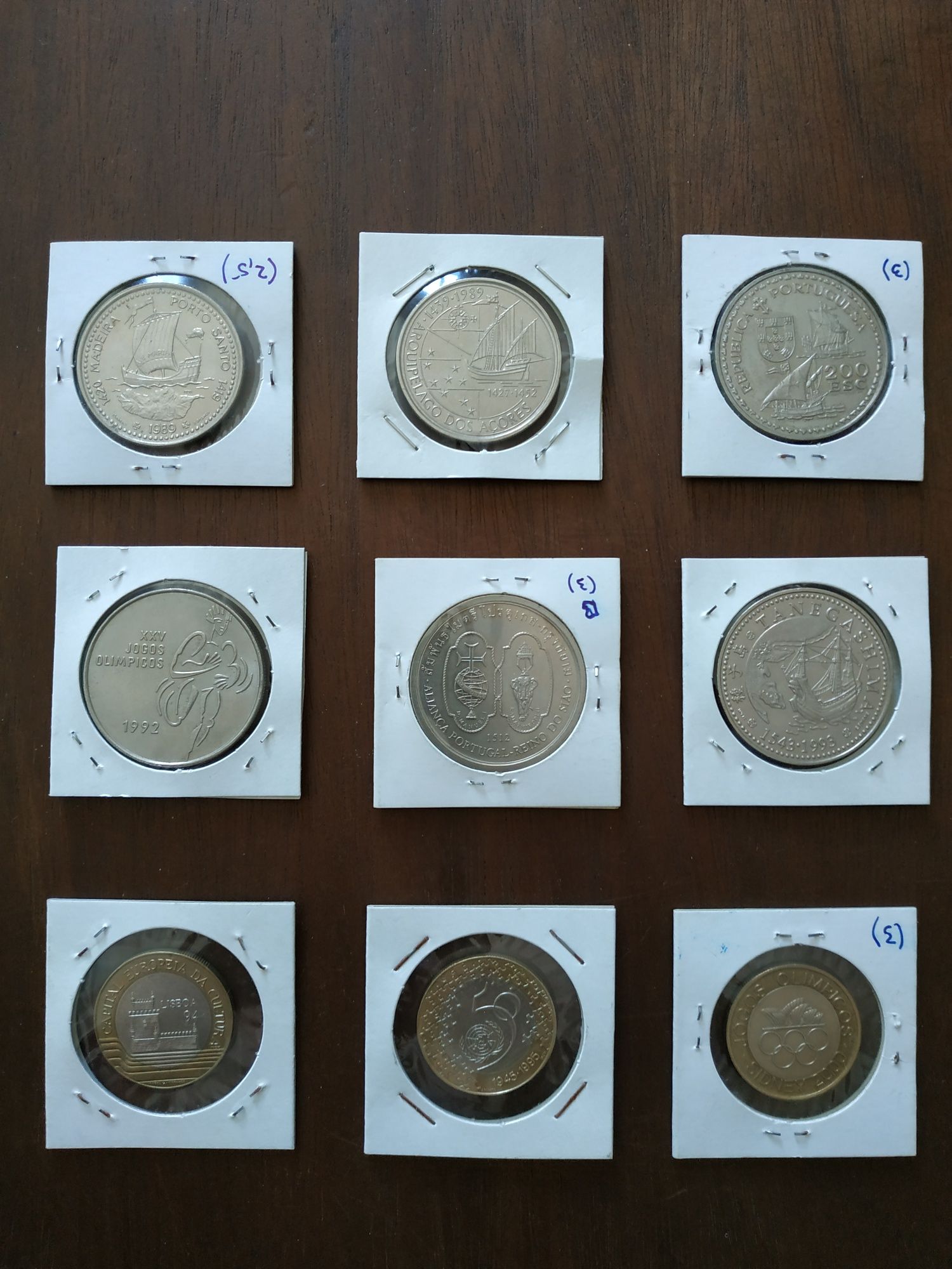 Lote de 9 moedas Portuguesas Comemorativas