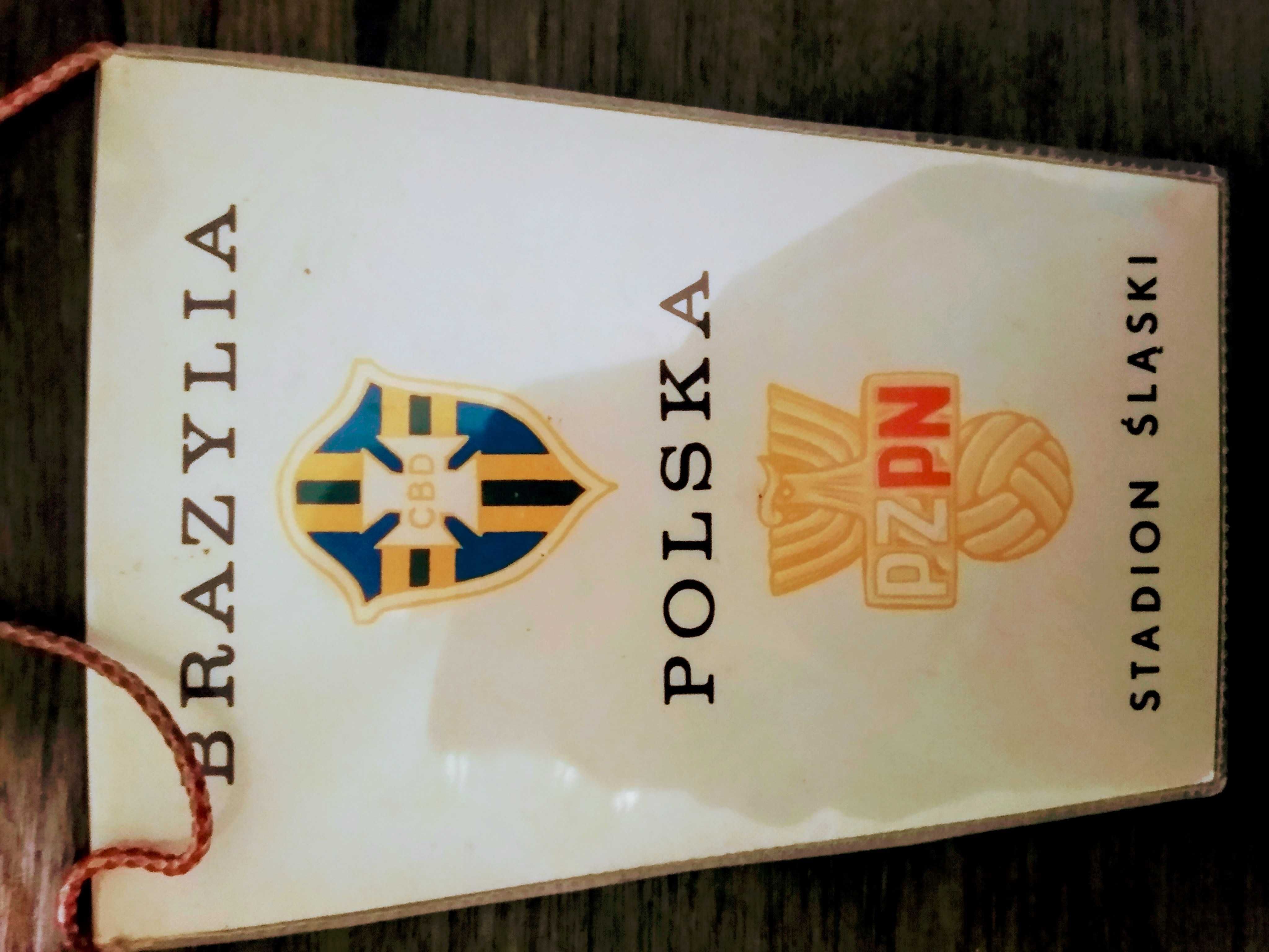 Proporczyk z Polska Brazylia 1976 r.  Chorzów teraz 21 czerwiec 2025r.