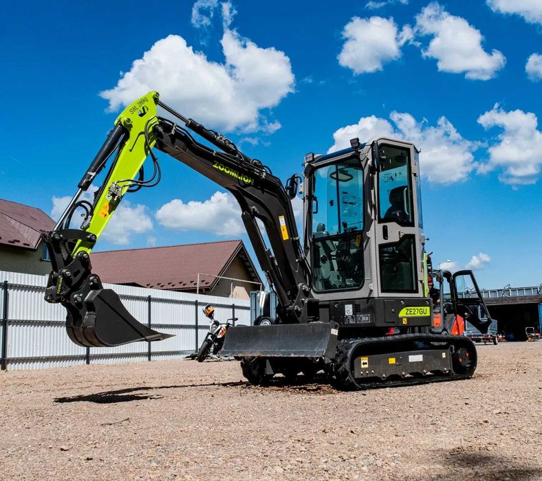 Minikoparka koparka gąsienicowa Zoomlion ZE27GU Kubota Klimatyzacja